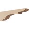 Ekena Millwork 2"W x 12"D x 4"H Thin New Brighton Rough Cedar Woodgrain TimberThane Corbel, Primed Tan CORUR02X12X04NEBRCPR - alternate 1